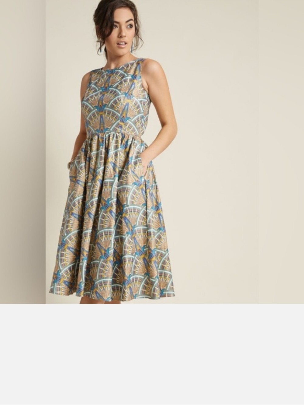 NWT Retrolicious Art Deco Retro Automatic Classic Midi Dress XL